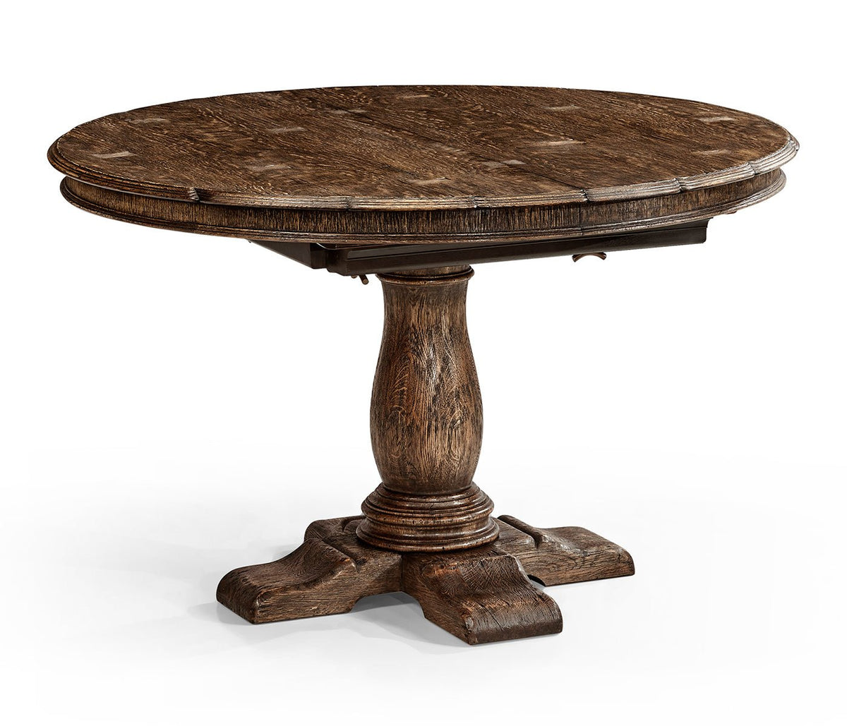 Sherwood Oak Collection - 48" Extending Dark Oak Country Table Accent & End Tables| Jonathan Charles
