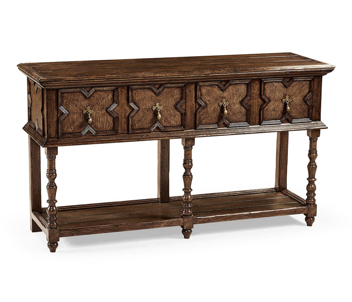 Sherwood Oak Collection - Traditional Tudor Style Dark Oak Buffet Servers| Jonathan Charles