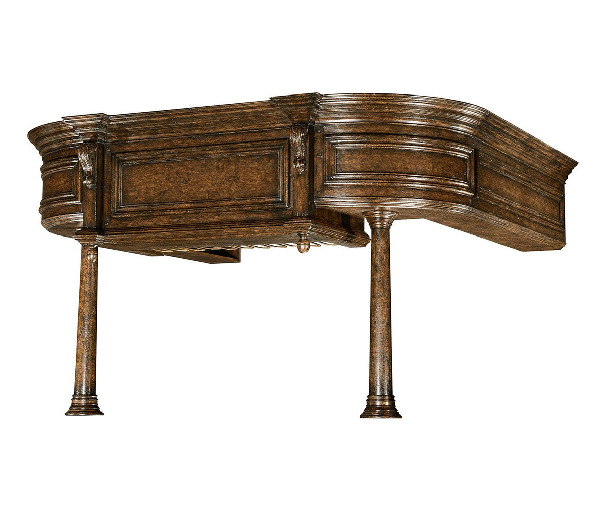 Sherwood Oak Collection - Upper Section of Linenfold Tudor Oak Home Bar Ground Decors| Jonathan Charles