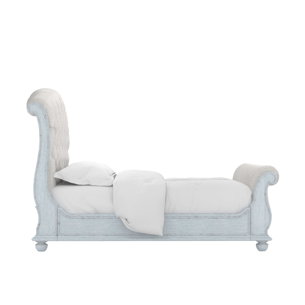 Shoal King Tufted Uph. Sleigh Bed Beds| A.R.T. Furniture