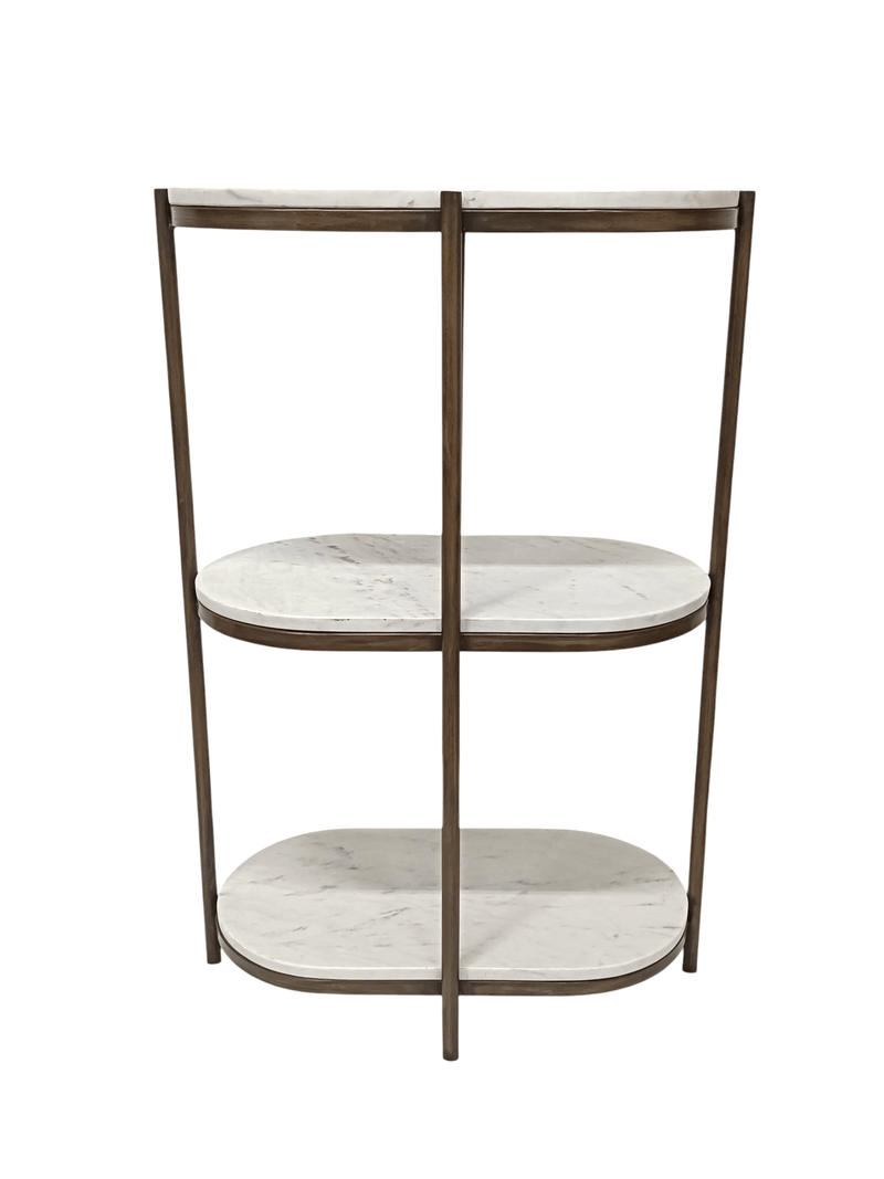 side table iron and marble 14x24x36" - Al Rugaib Furniture