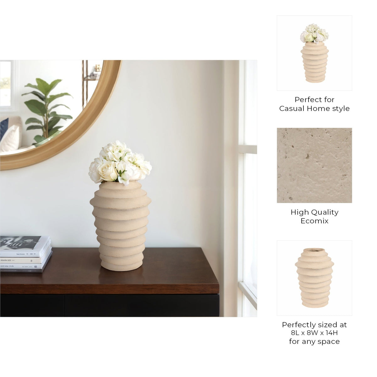 Siena Ecomix Vase Vases and Jars| Sagebrook Home