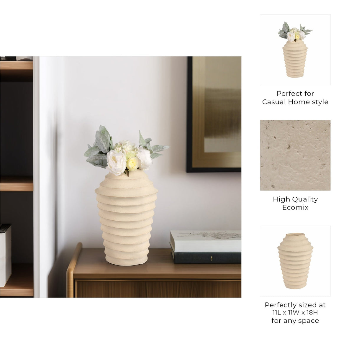 Siena Ecomix Vase Vases and Jars| Sagebrook Home