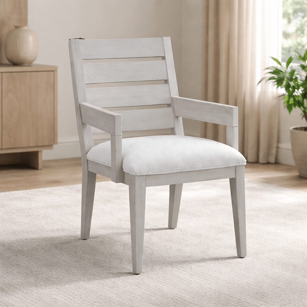 Silver Luke Slat Back ArmChair Chairs| A.R.T. Furniture
