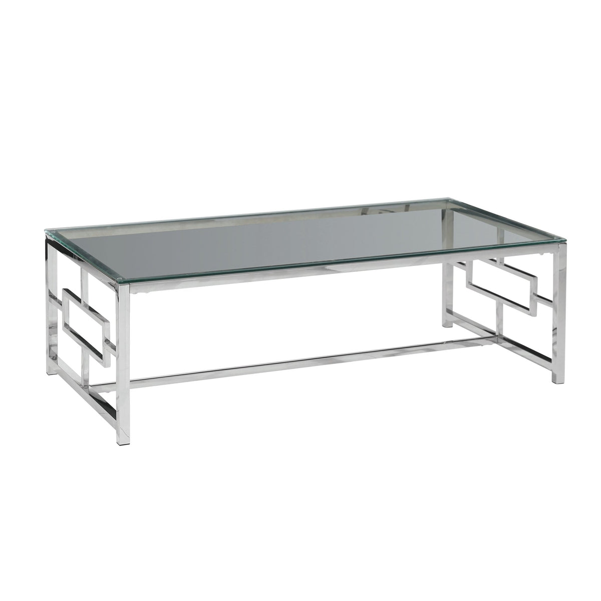 SILVER METAL/GLASS COCKTAIL TABLE, KD Coffee Tables| Sagebrook Home