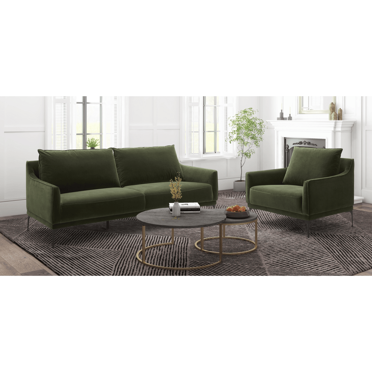 Sintra Green Sofa Set Living Room Sets| Roots Furniture