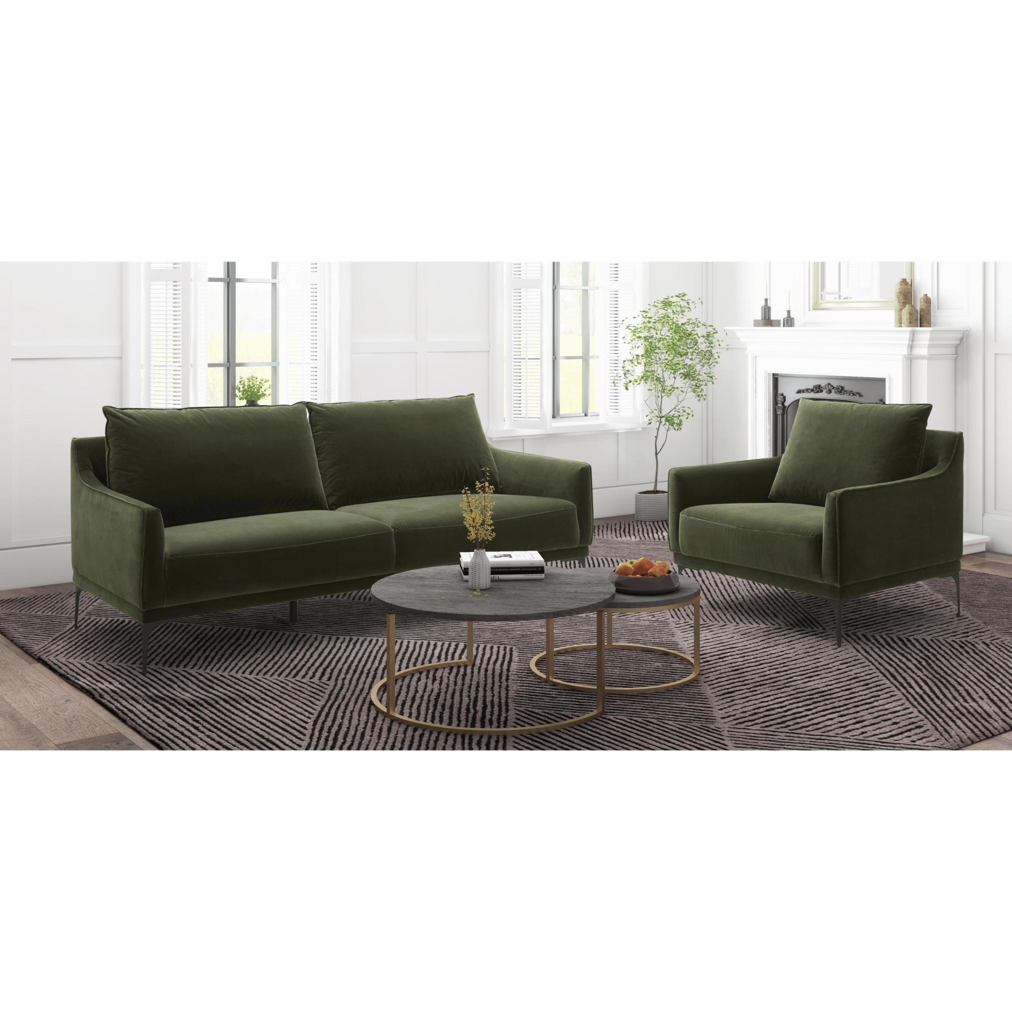 Sintra Green Sofa Set Living Room Sets| Roots Furniture