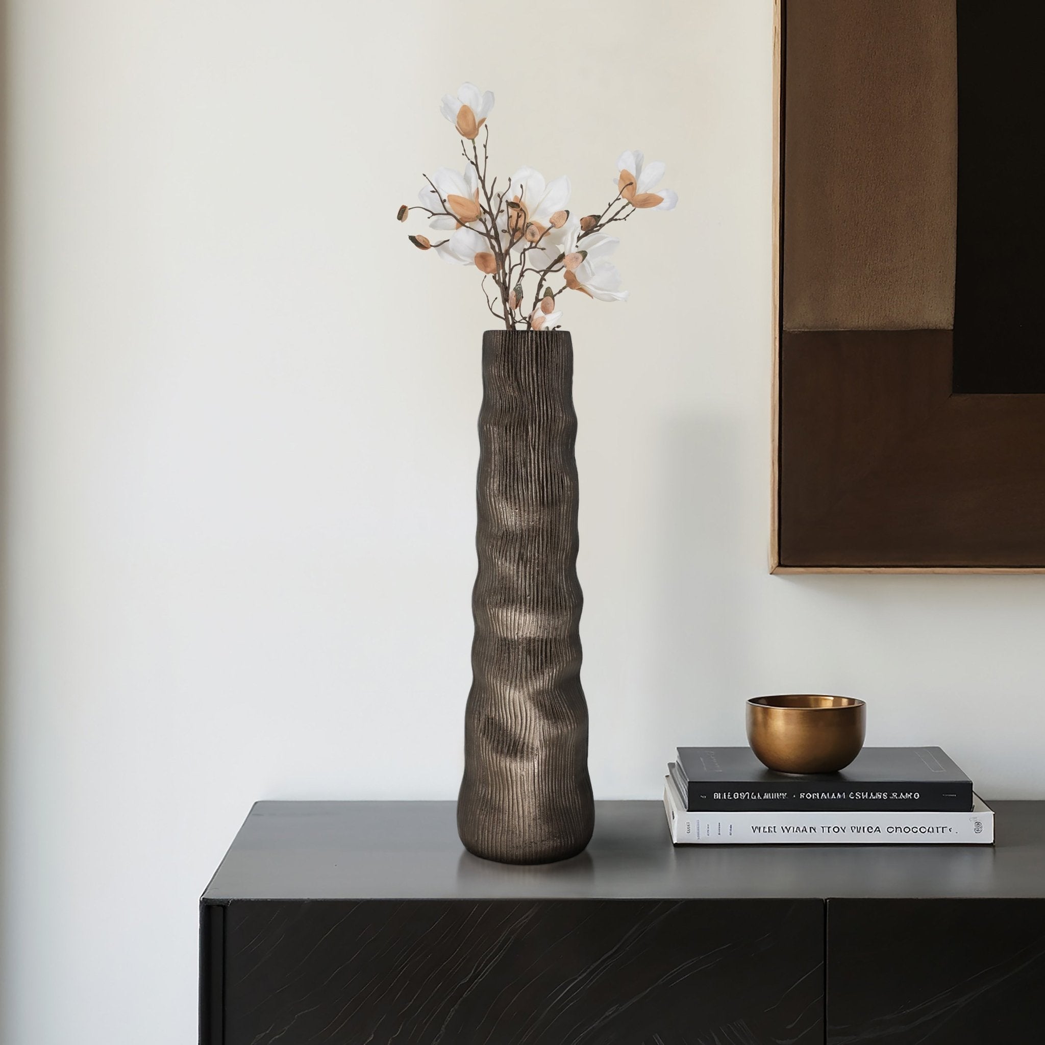 Sitka Pewter Metal Vase Vases and Jars| Sagebrook Home