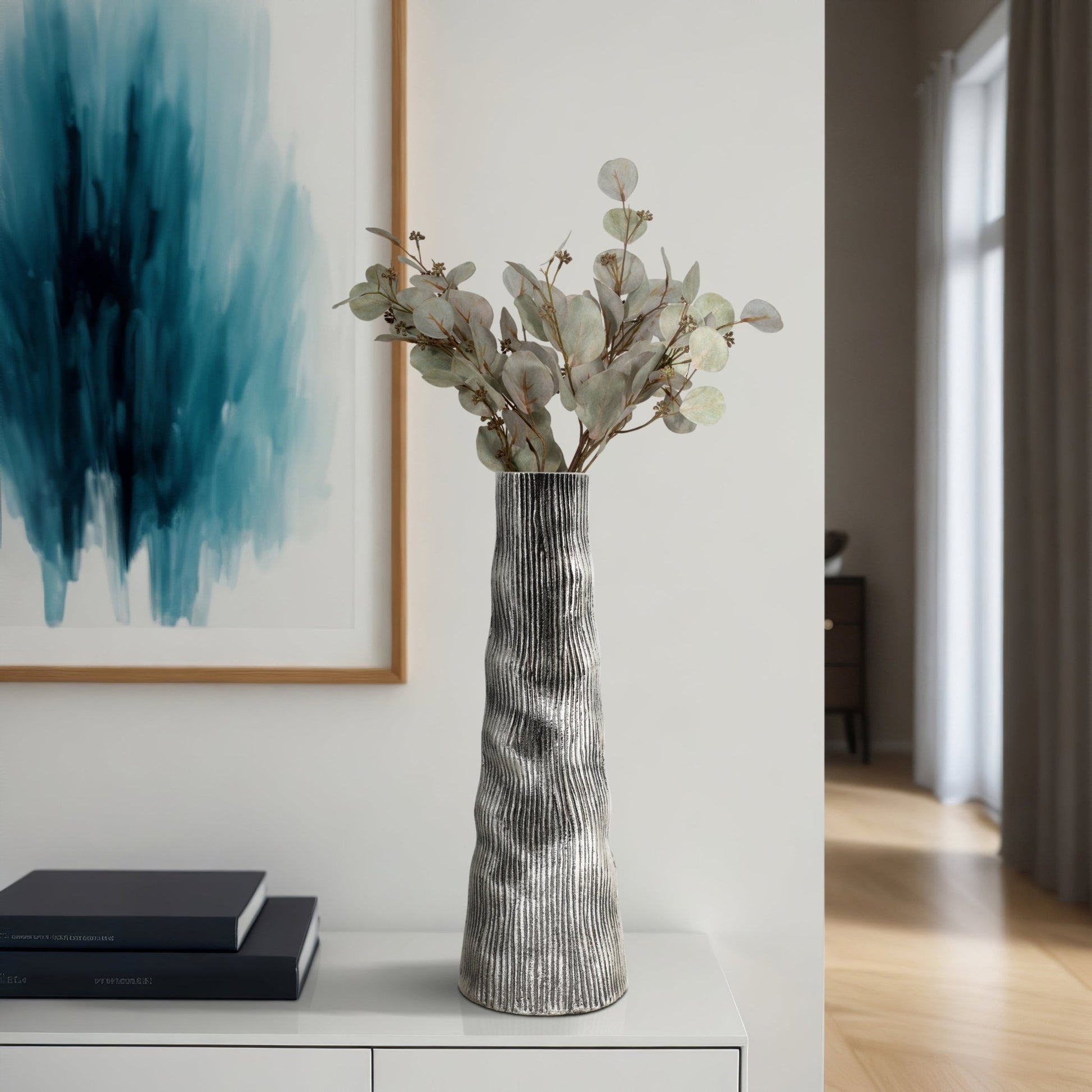 Sitka Pewter Metal Vase Vases and Jars| Sagebrook Home