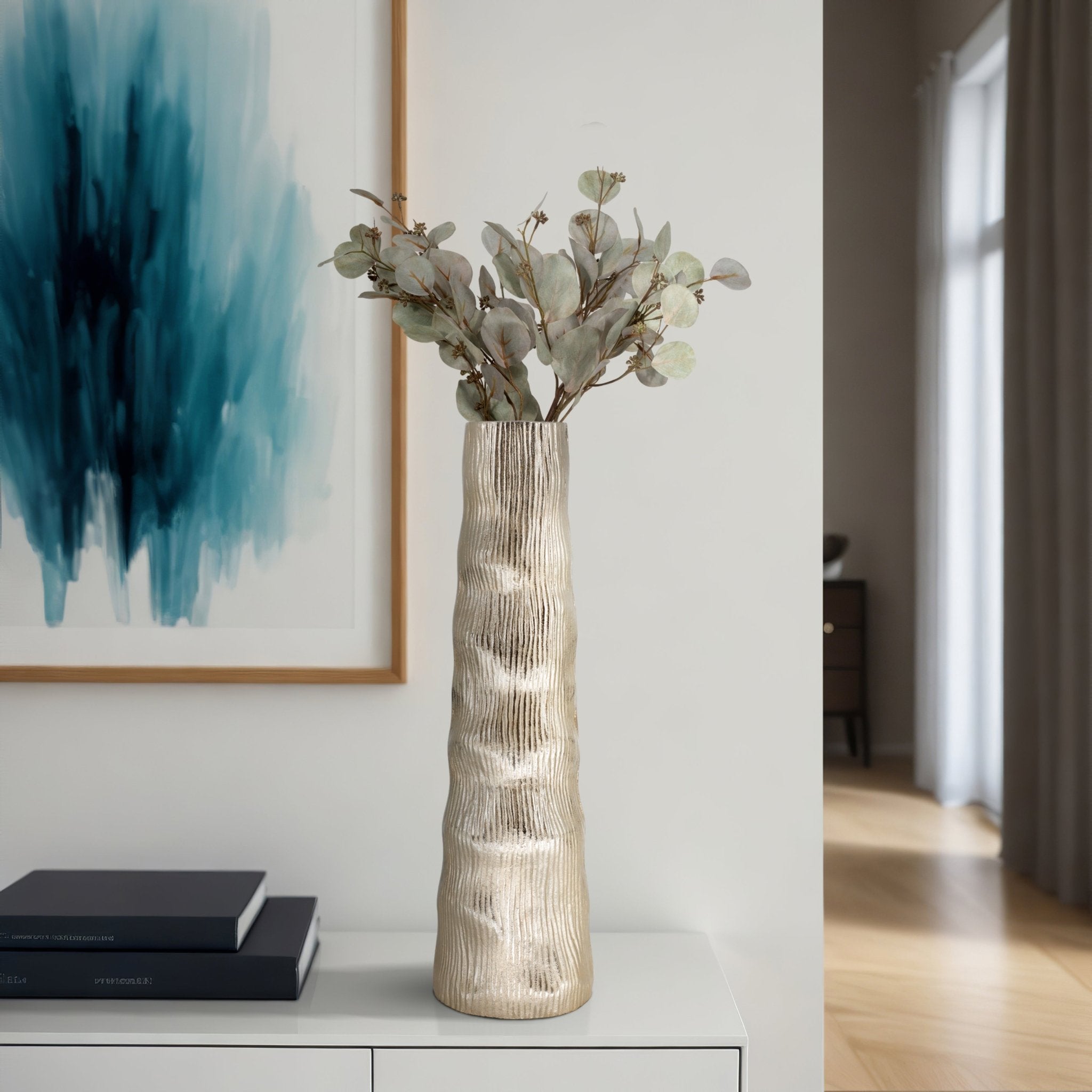 Sitka Pewter Metal Vase Vases and Jars| Sagebrook Home