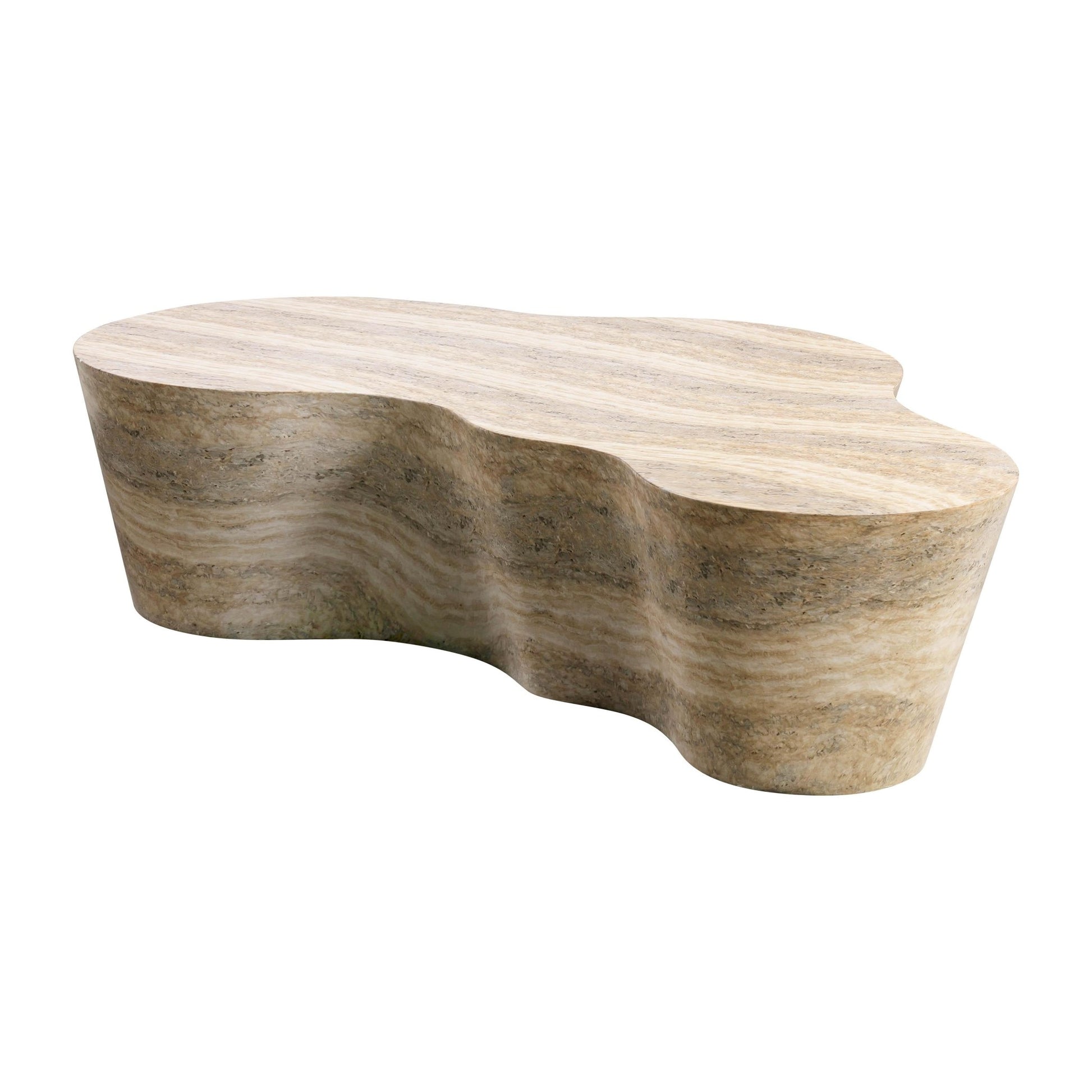 Slab Faux Travertine Coffee Table Coffee Tables| TOV
