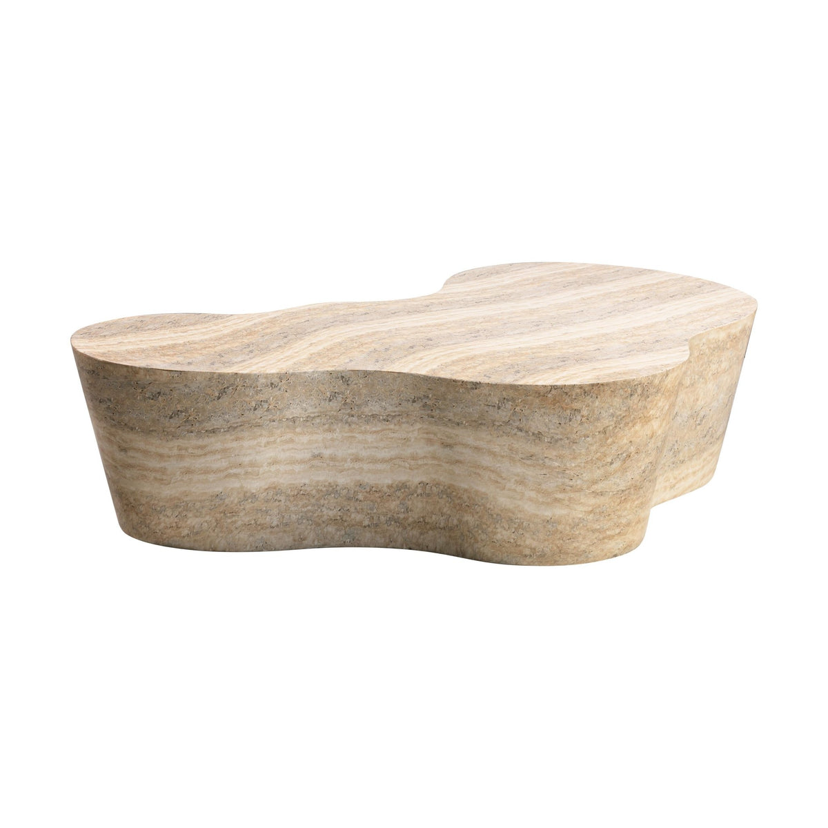 Slab Faux Travertine Coffee Table Coffee Tables| TOV
