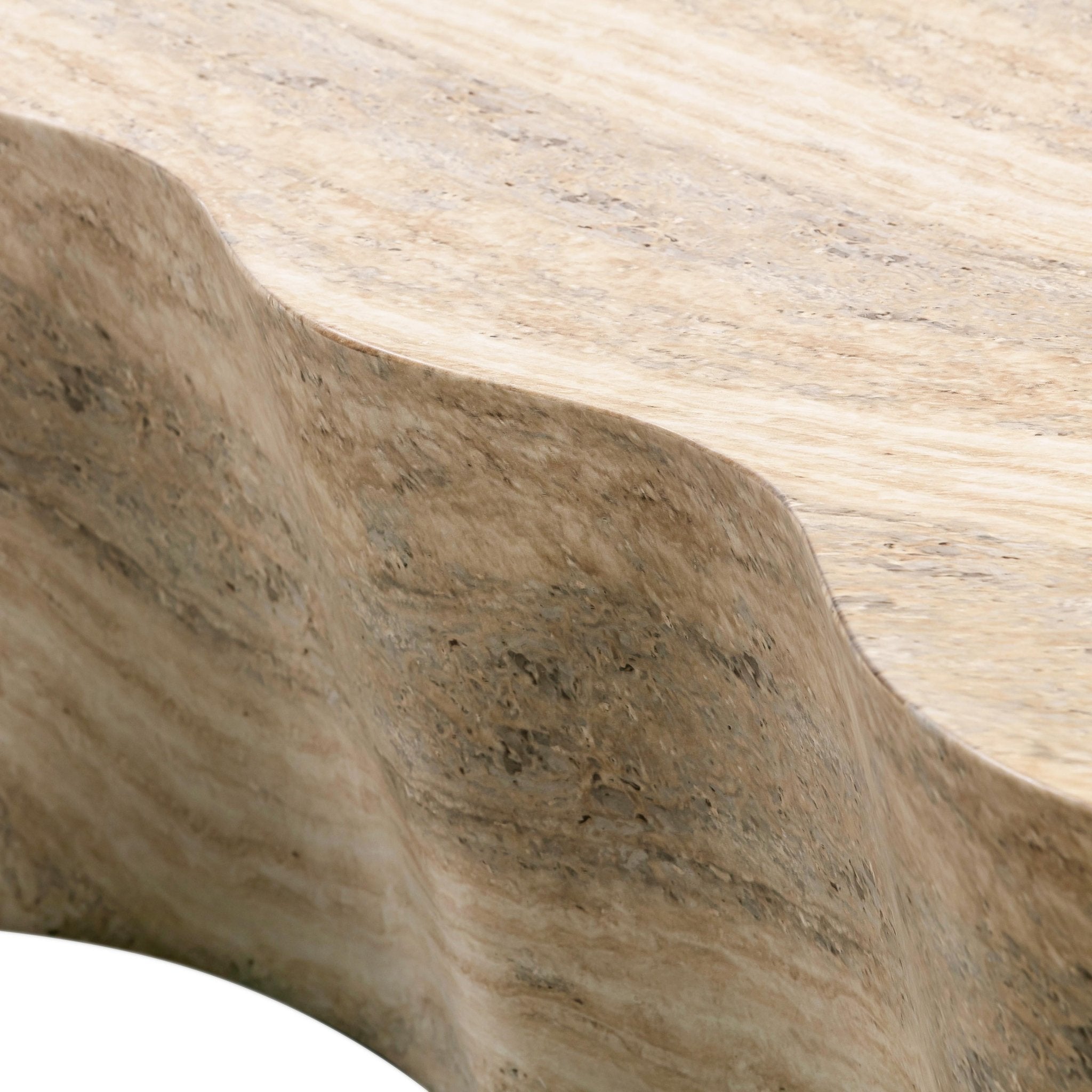 Slab Faux Travertine Coffee Table Coffee Tables| TOV