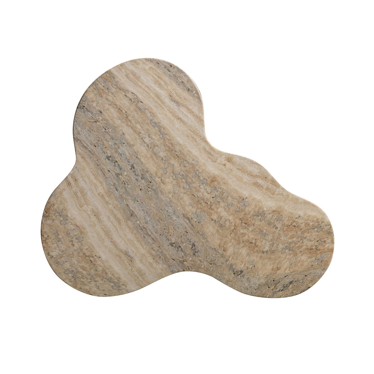 Slab Faux Travertine Short Side Table Accent & End Tables| TOV