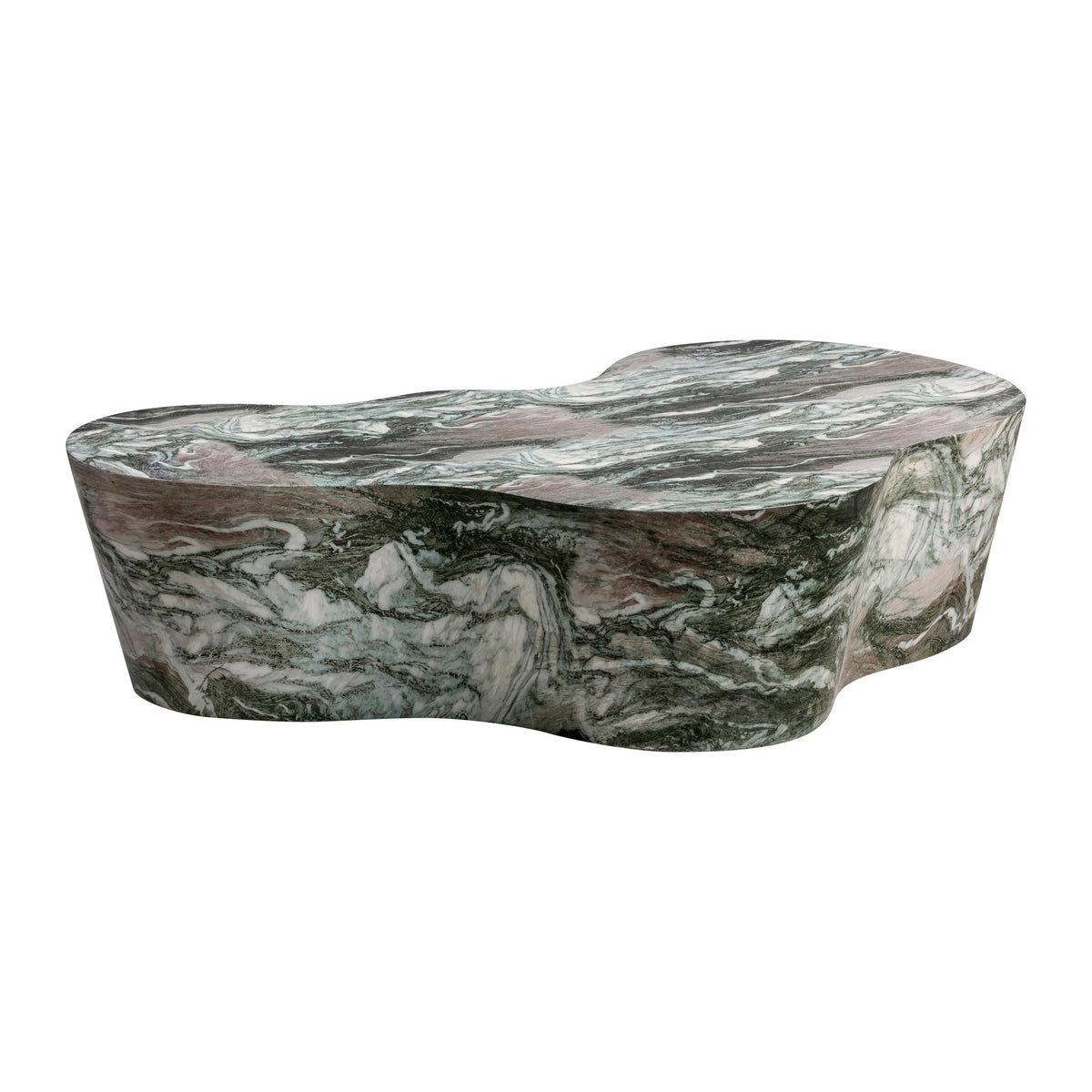 Slab Grey/Blush Faux Marble Coffee Table Coffee Tables| TOV