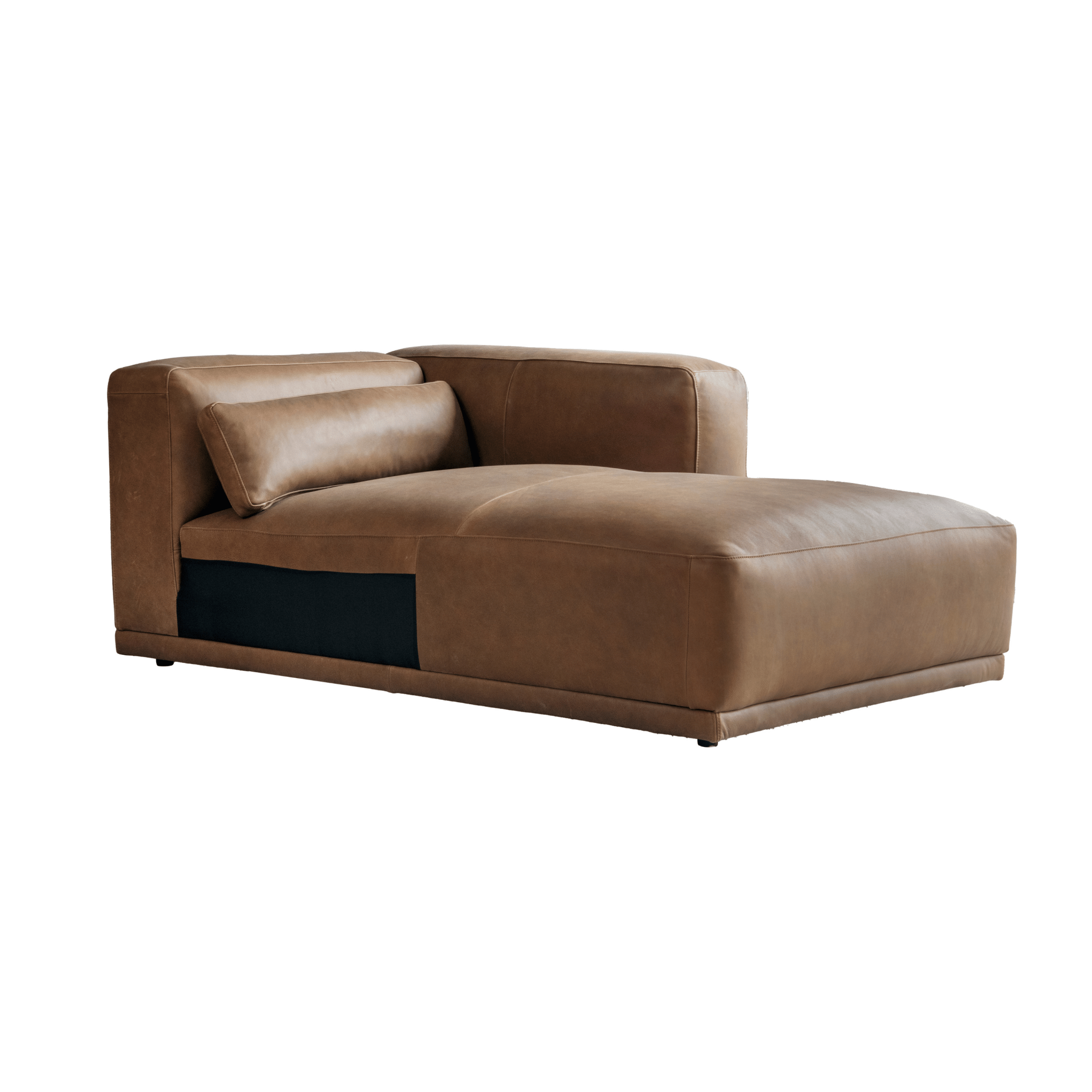 Sleek Serenity Caramel Right Arm Facing Chair Sectionals| Roots Furniture