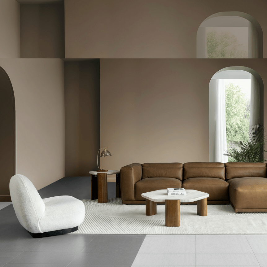 Sleek Serenity Cream /Caramel Side Table W56 Coffee Tables| Roots Furniture