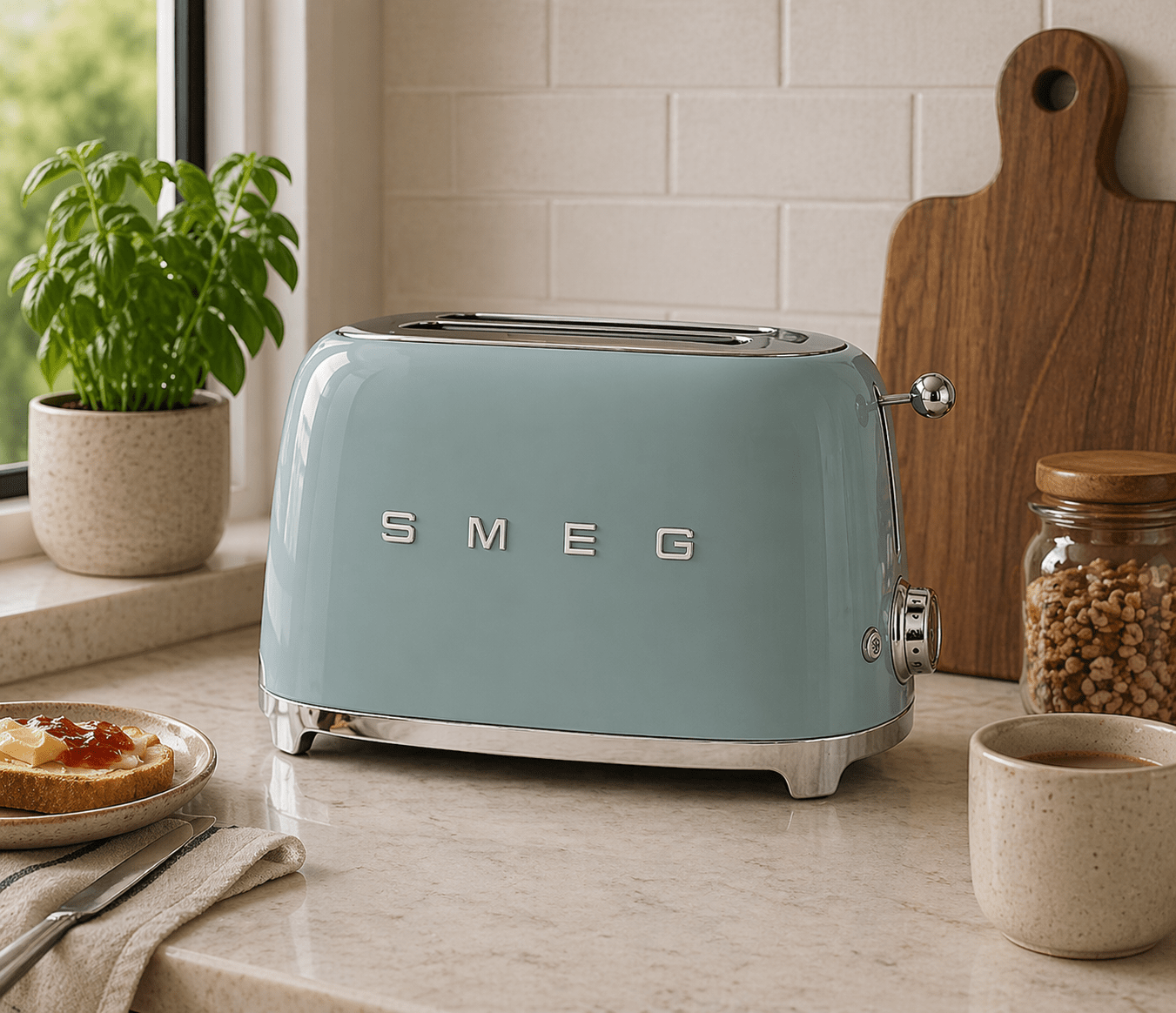 Smeg 50's Retro Style 2 Slice Toaster Toasters| SMEG