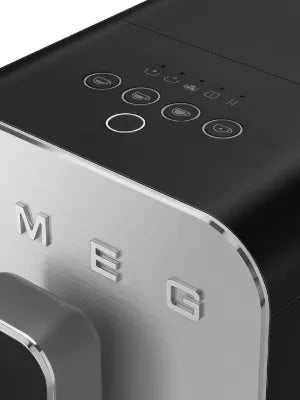 Smeg 50’s Retro Style Espresso Automatic Bean To Cup Coffee Machine, Matte Black Coffee Machines| SMEG