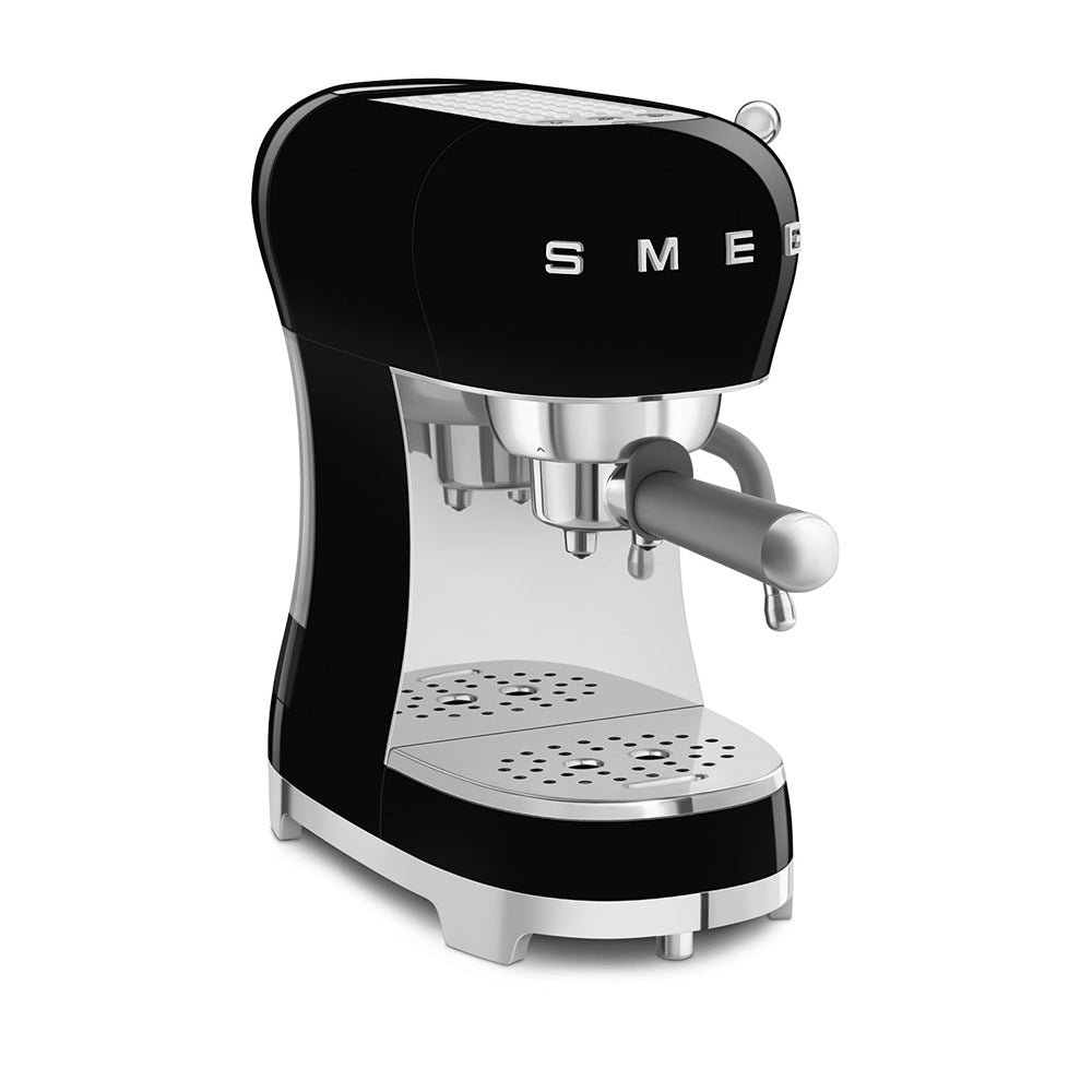 Smeg 50’s Retro Style Espresso Coffee Machine with Pump, Black Coffee Machines| SMEG