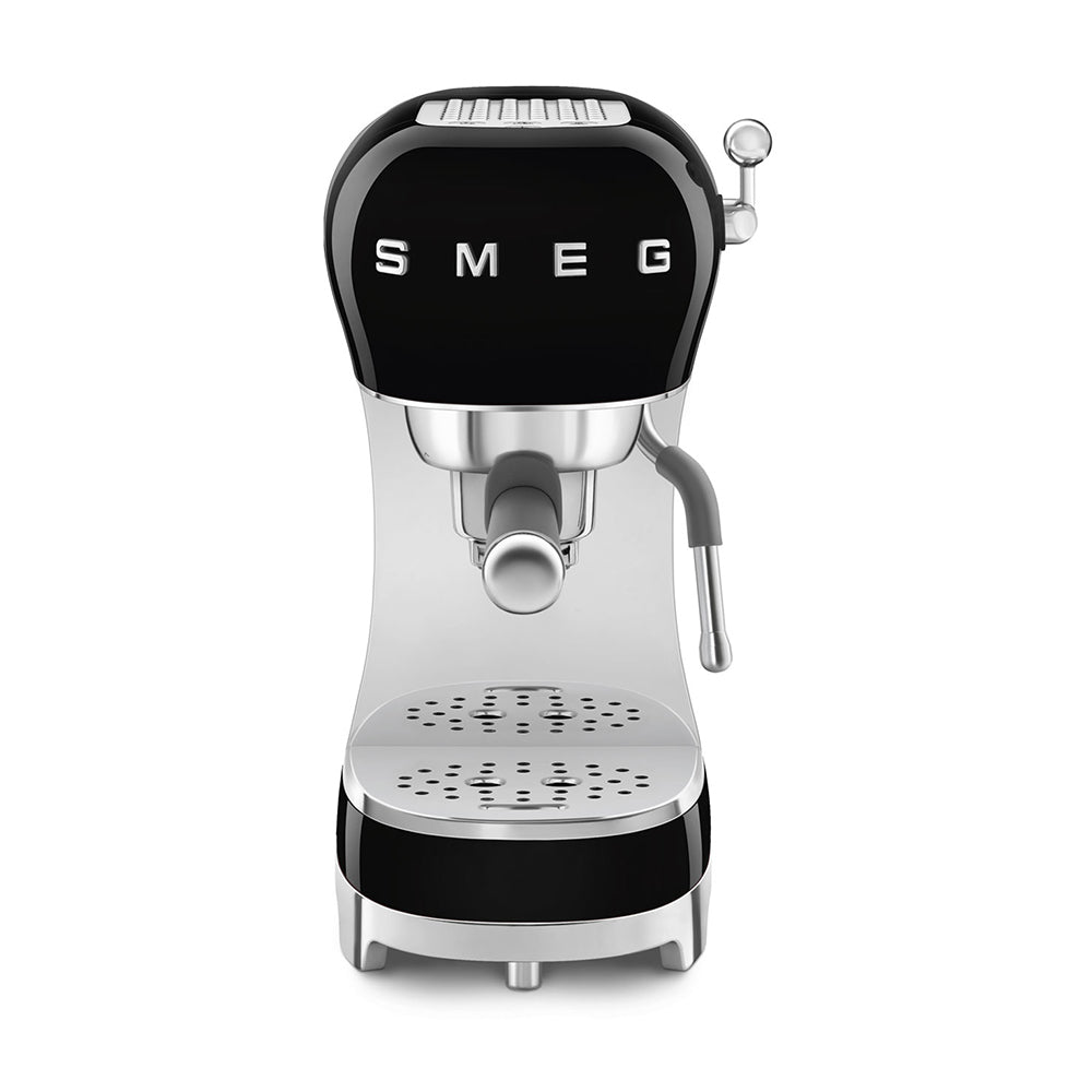 Smeg 50’s Retro Style Espresso Coffee Machine with Pump, Black Coffee Machines| SMEG