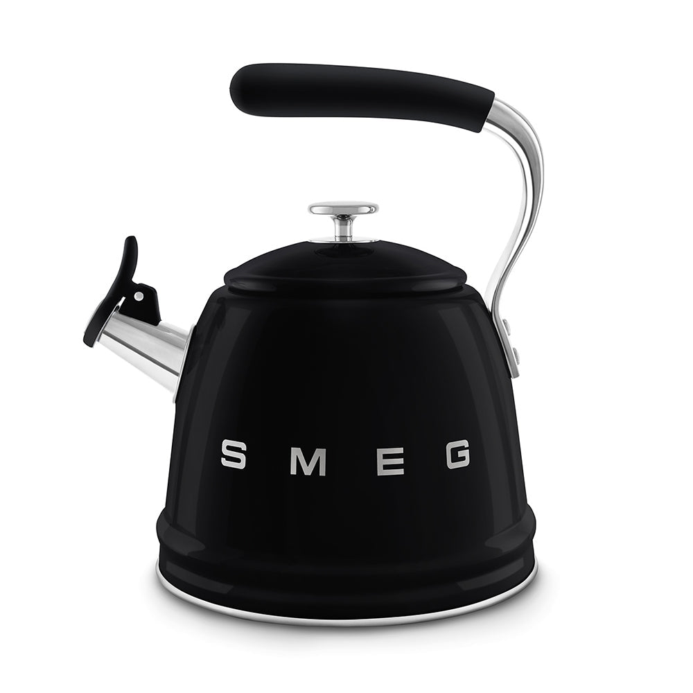Smeg 50’s Retro Style Stovetop Kettle 2.3 Liters With Boiling Whistle Alert Kettles| SMEG