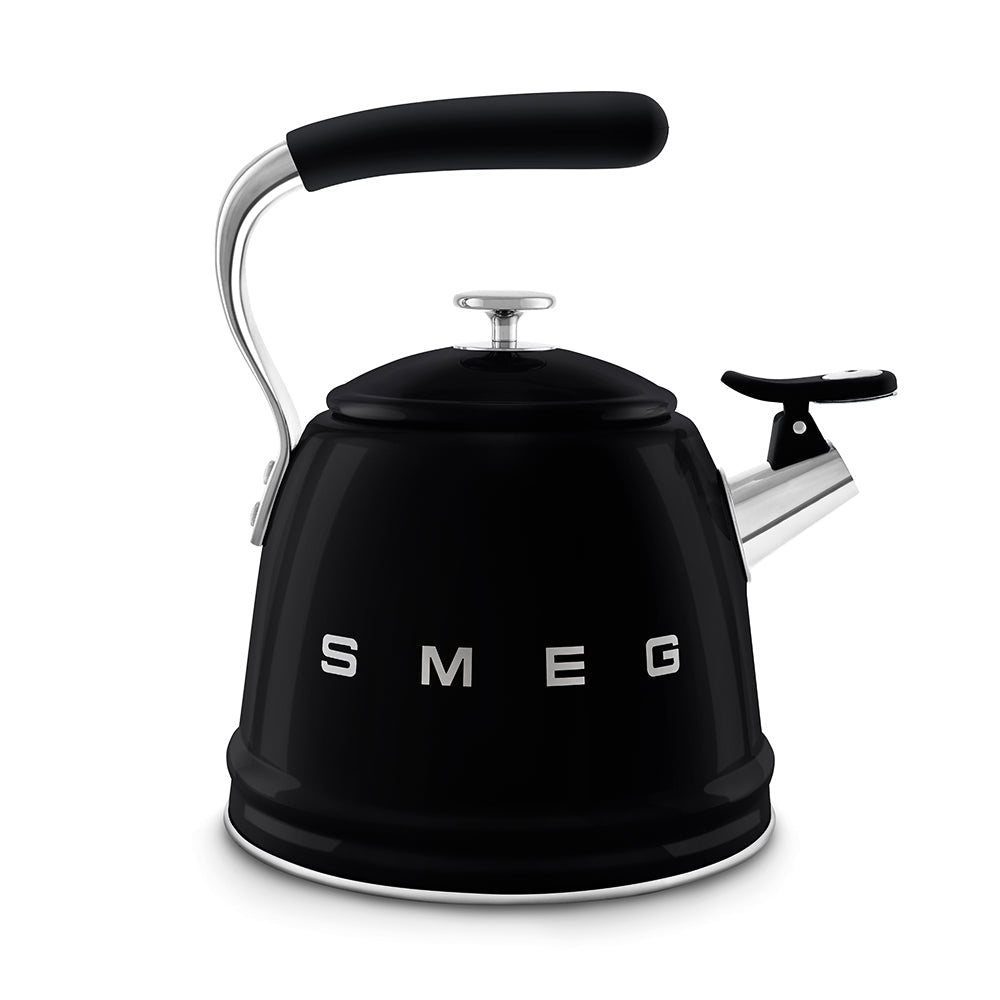 Smeg 50’s Retro Style Stovetop Kettle 2.3 Liters With Boiling Whistle Alert Kettles| SMEG