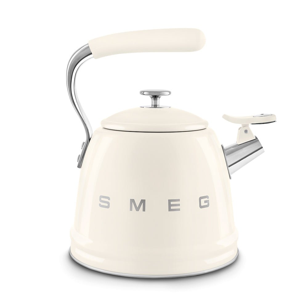 Smeg 50’s Retro Style Stovetop Kettle 2.3 Liters With Boiling Whistle Alert Kettles| SMEG