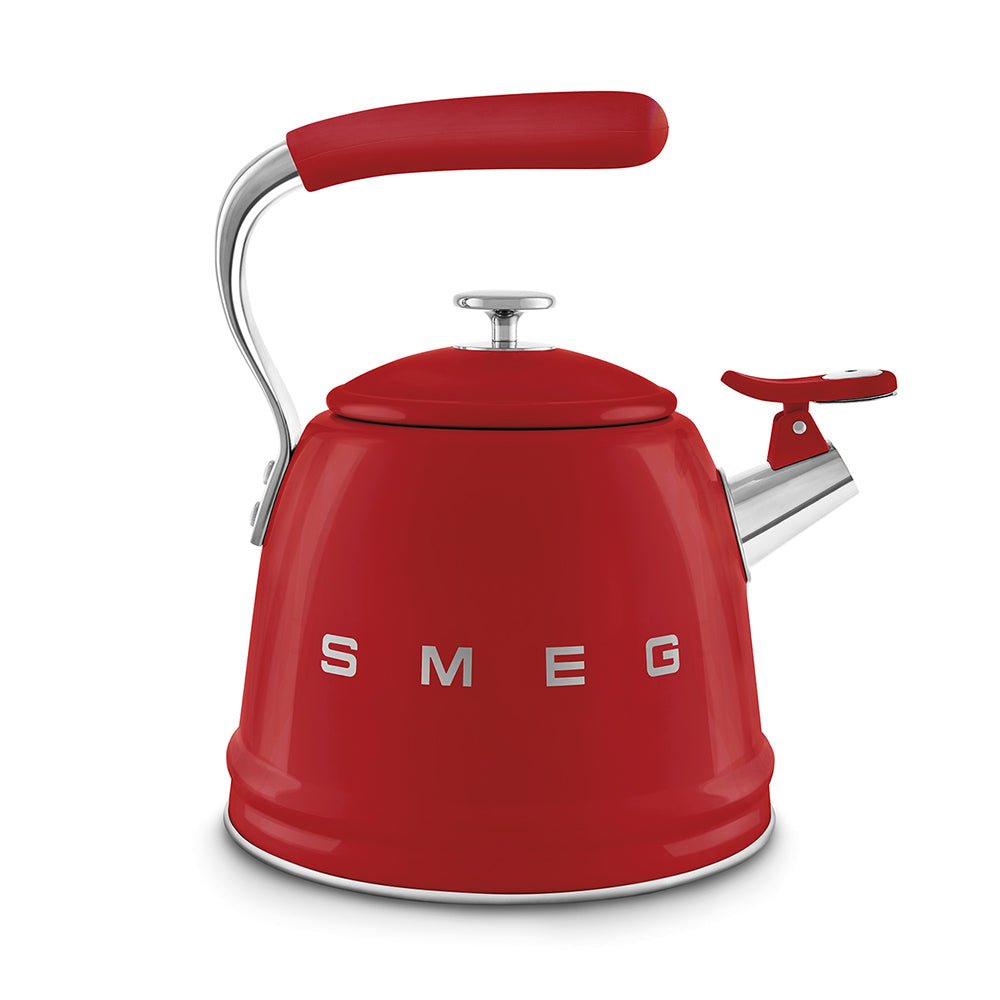Smeg 50’s Retro Style Stovetop Kettle 2.3 Liters With Boiling Whistle Alert Kettles| SMEG