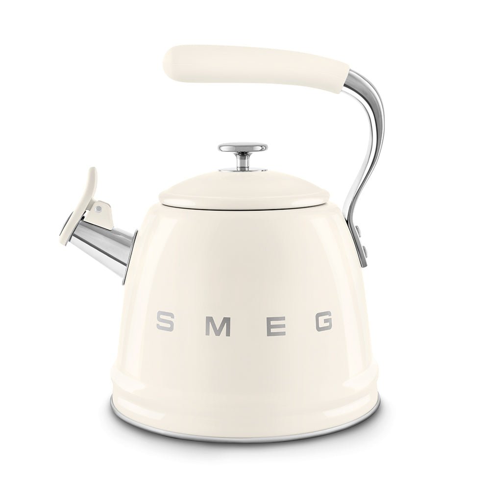 Smeg 50’s Retro Style Stovetop Kettle 2.3 Liters With Boiling Whistle Alert Kettles| SMEG