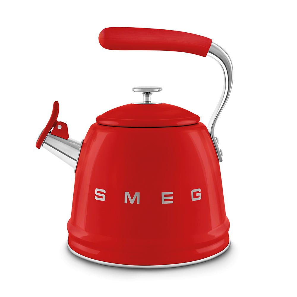 Smeg 50’s Retro Style Stovetop Kettle 2.3 Liters With Boiling Whistle Alert Kettles| SMEG