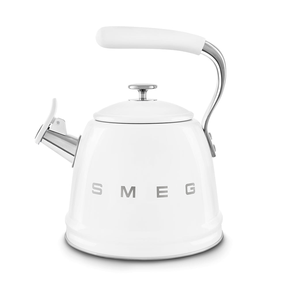 Smeg 50’s Retro Style Stovetop Kettle 2.3 Liters With Boiling Whistle Alert Kettles| SMEG