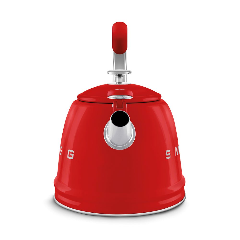 Smeg 50’s Retro Style Stovetop Kettle 2.3 Liters With Boiling Whistle Alert Kettles| SMEG