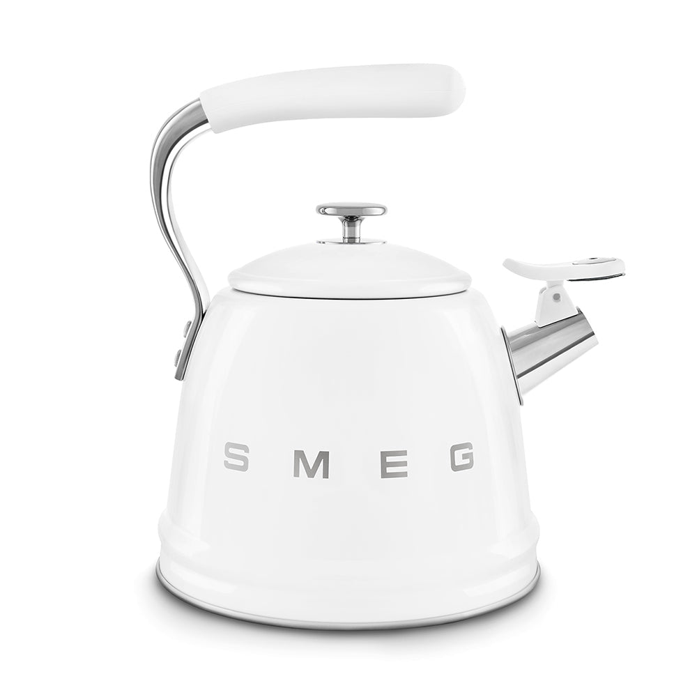 Smeg 50’s Retro Style Stovetop Kettle 2.3 Liters With Boiling Whistle Alert Kettles| SMEG