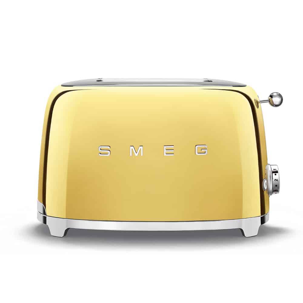 Smeg 50's Style 2-Slice Toaster, Gold Toasters| SMEG