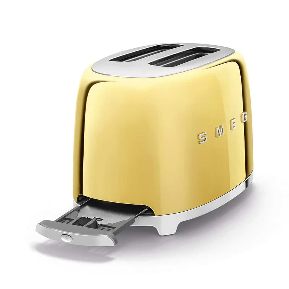 Smeg 50's Style 2-Slice Toaster, Gold Toasters| SMEG