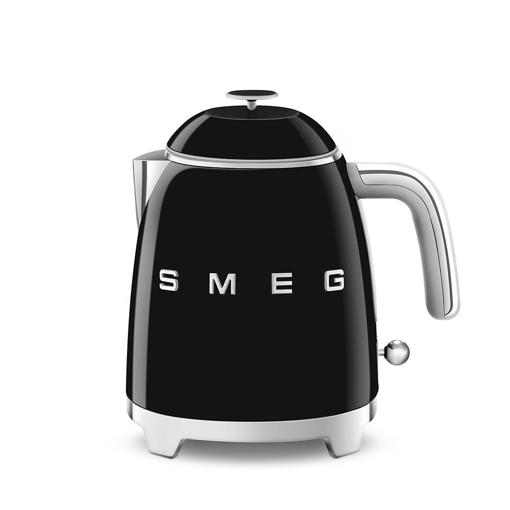 Smeg 50's Style Retro Mini Kettle 0.8 Litre, Black Kettles| SMEG