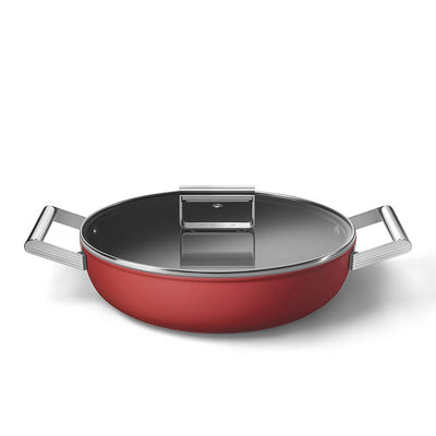 Smeg 50's Style Retro Non - Stick Deep Pan Cookware 28 cm - Al Rugaib Furniture