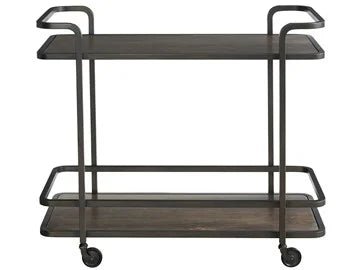 Smoked Bronze Bar Cart Serving Carts| Universal
