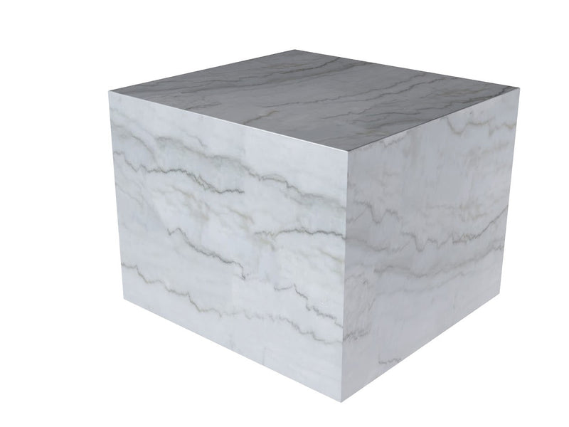Snowcrest Marble Side Table - Al Rugaib Furniture