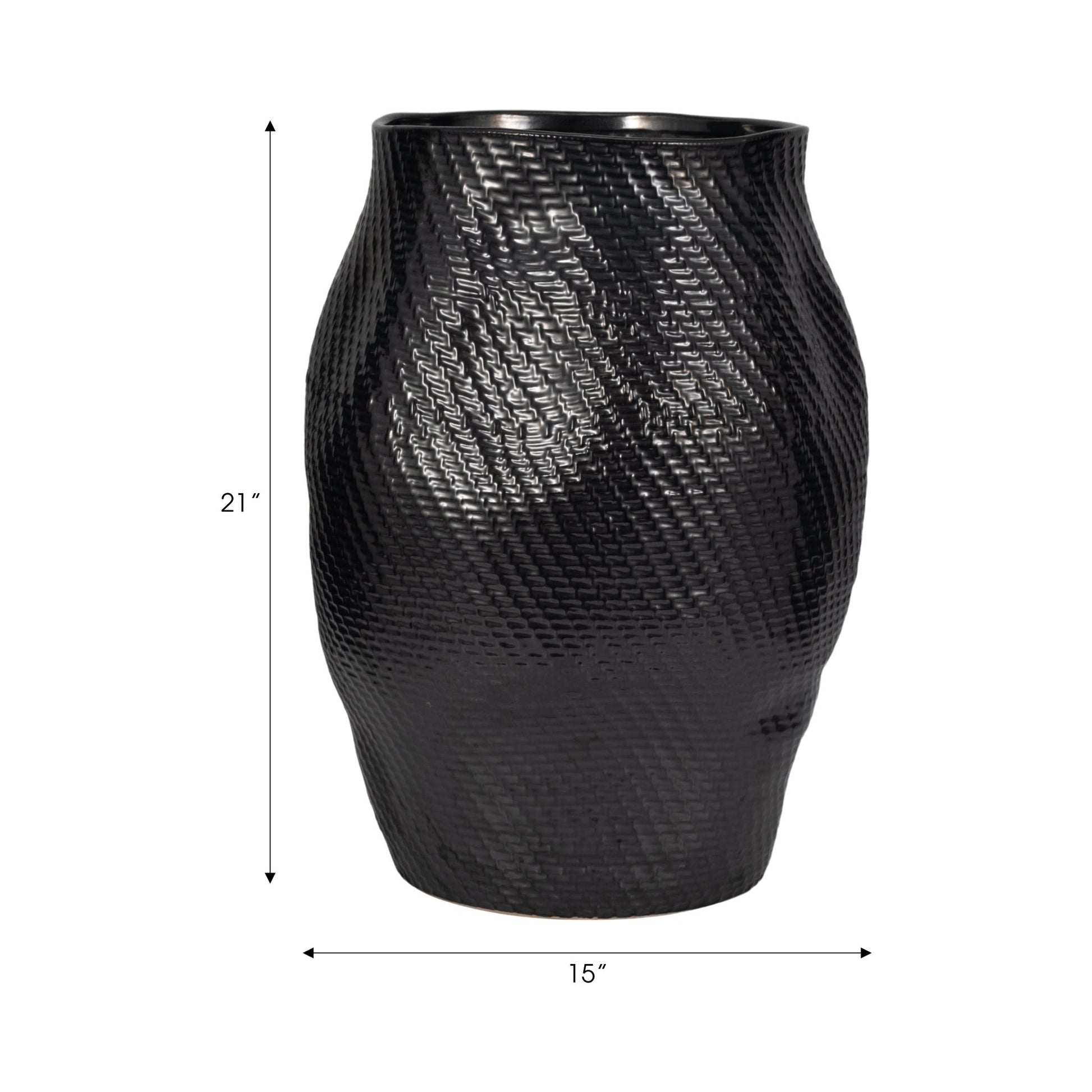 Sobaek Vase, Black Vases and Jars| Sagebrook Home