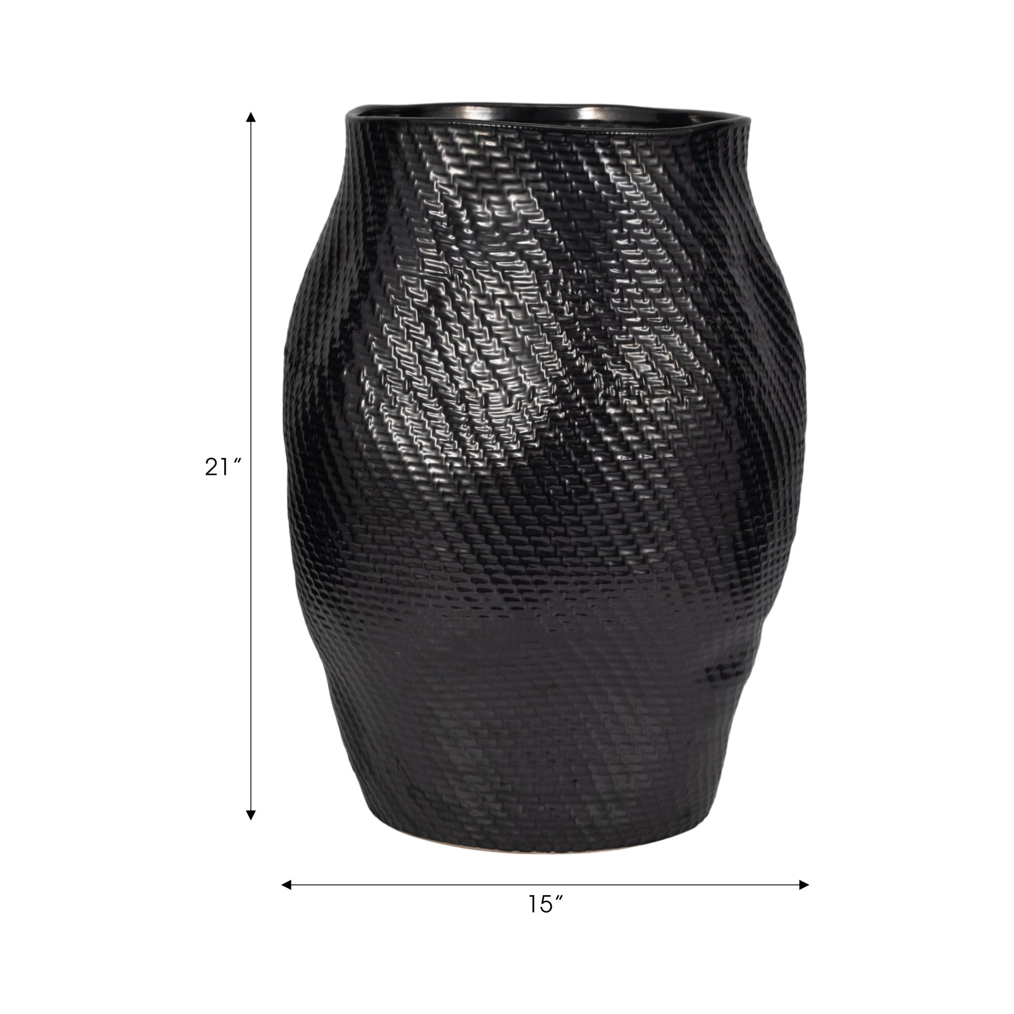 Sobaek Vase, Black Vases and Jars| Sagebrook Home