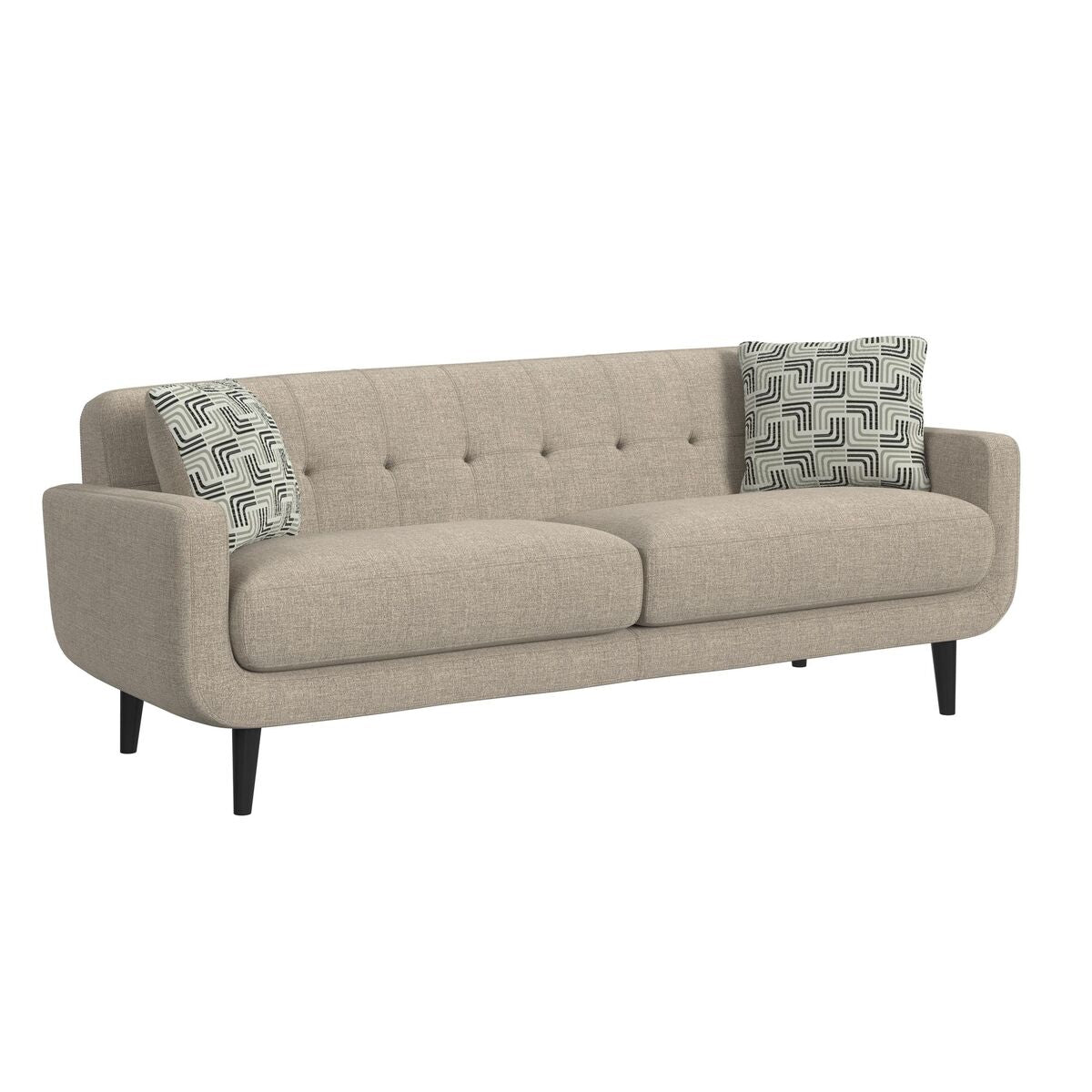 Sofa in Debussy Cappuccino with 2 Pillows Sofas & Loveseats| Roots Furniture