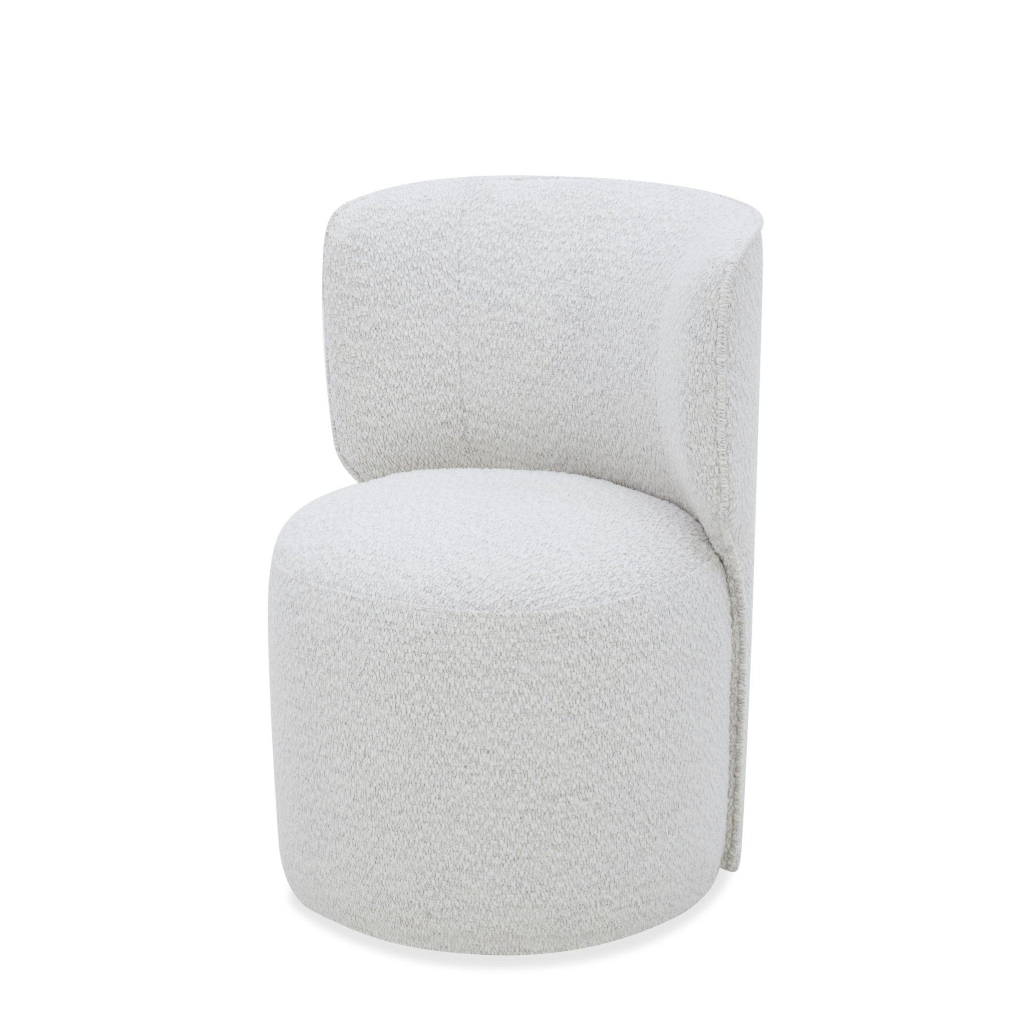Softstone white Armless chair leg wheel Dining Chairs| Roots Furniture