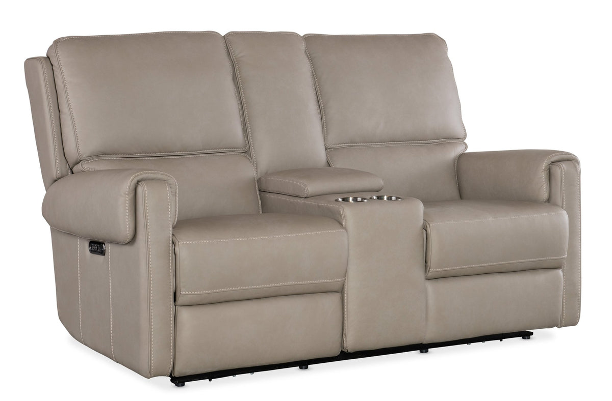 Somers Console Loveseat with Power Recline & Power Headrest Sofas & Loveseats| Hooker