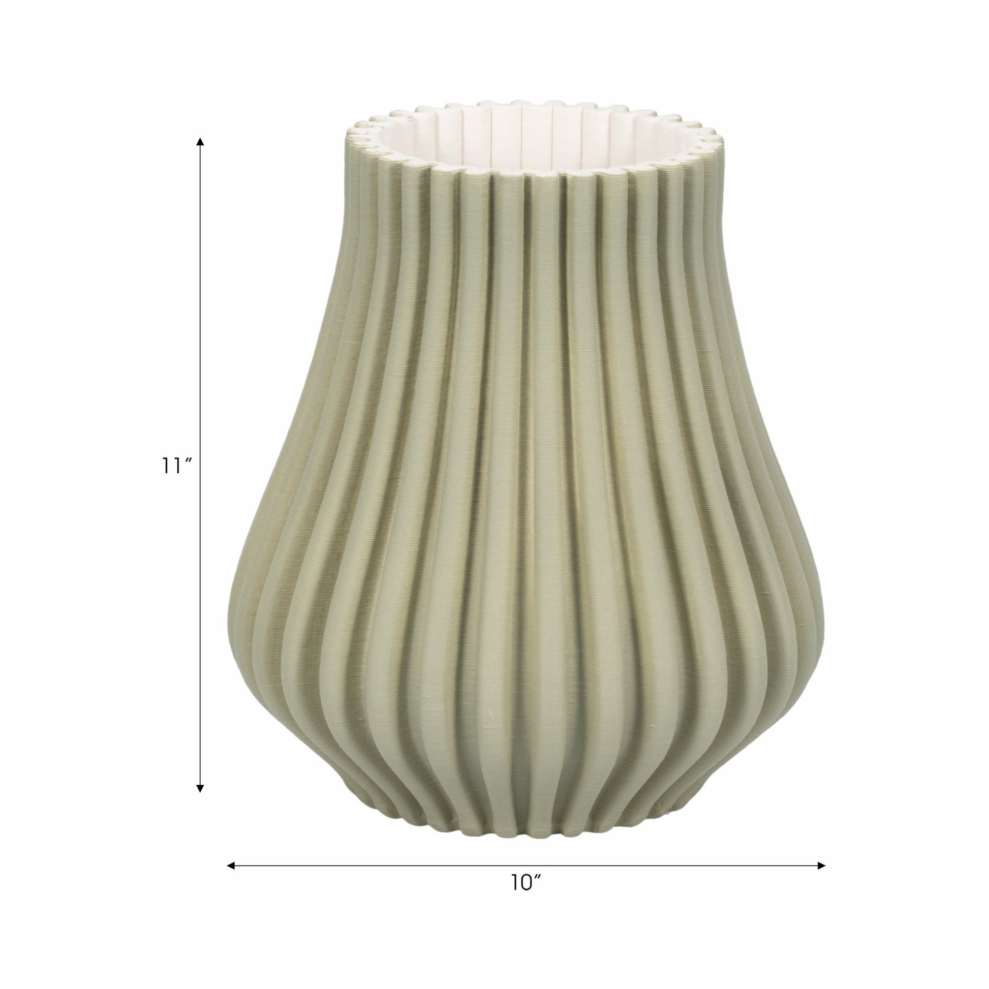 Somerset 3d Printed Vase, Oil Green Vases and Jars| Sagebrook Home