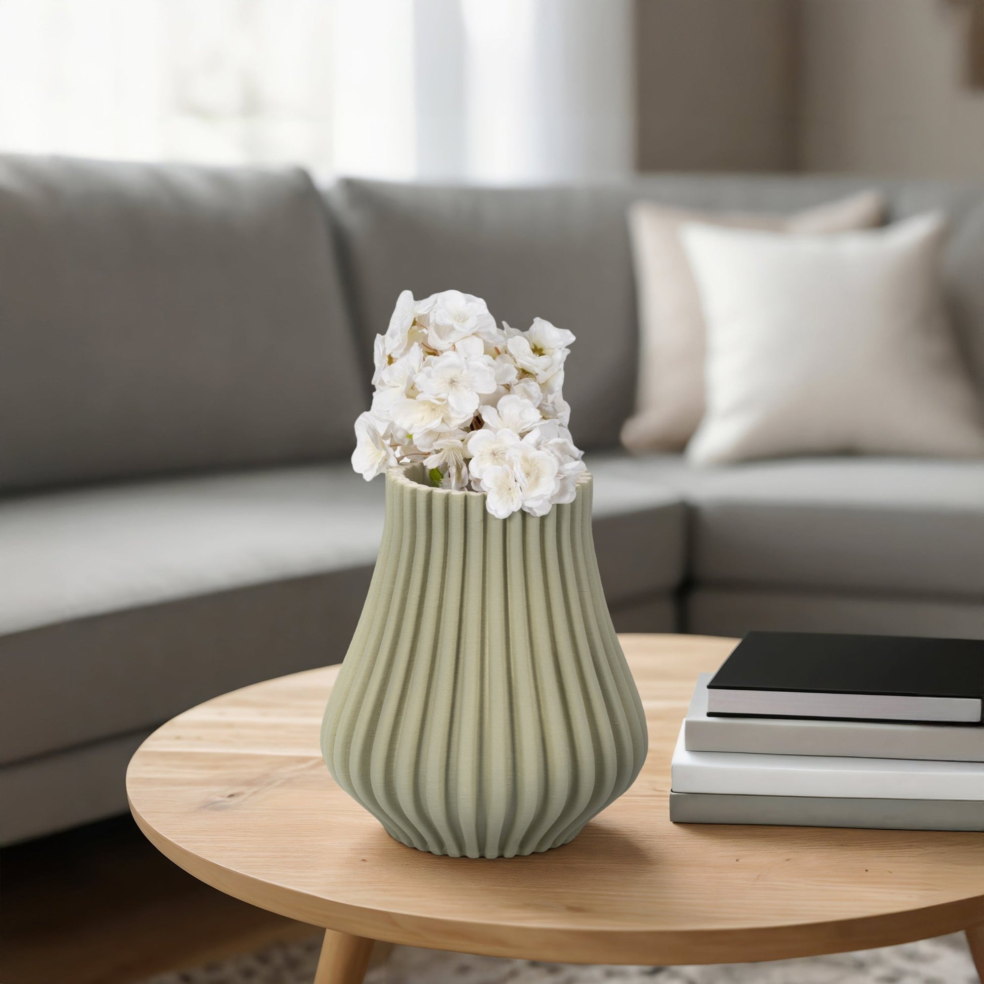Somerset 3d Printed Vase, Oil Green Vases and Jars| Sagebrook Home