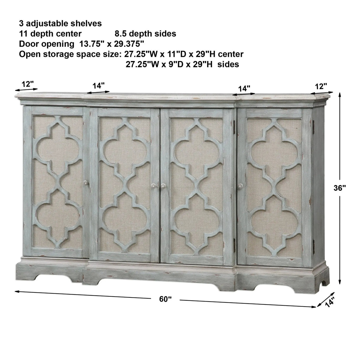 Sophie 4 Door Cabinet Cabinets & Chests| Uttermost