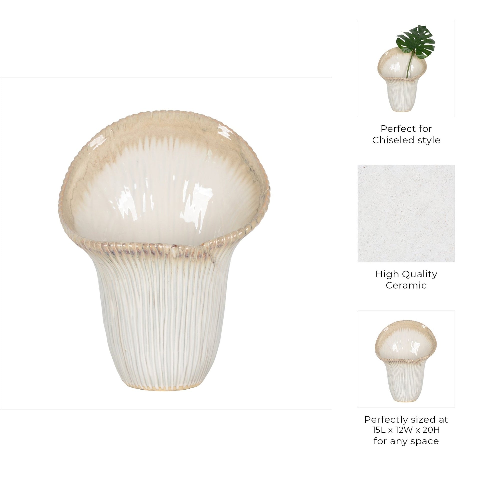 Sopron Mushroom Vase Vases and Jars| Sagebrook Home