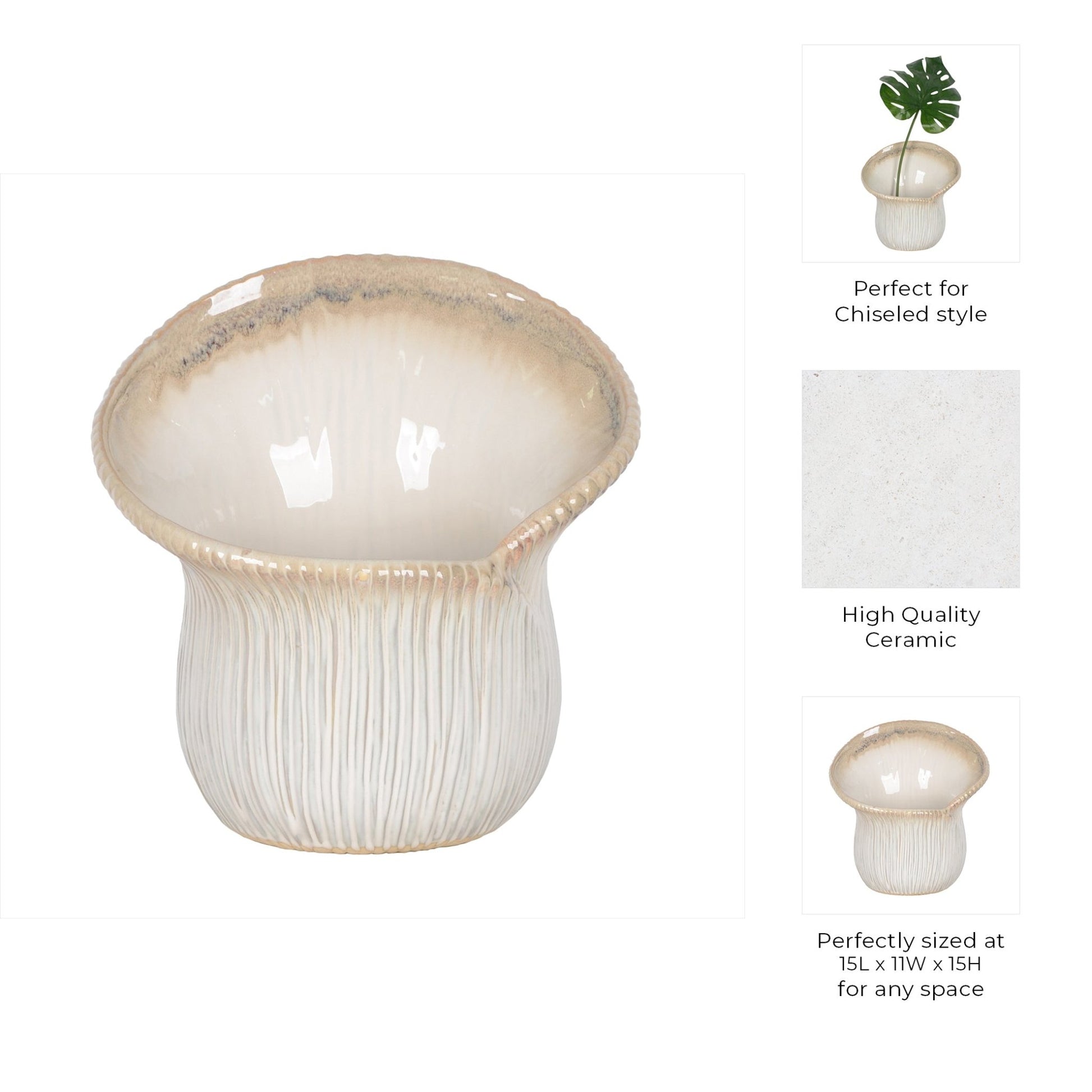 Sopron Mushroom Vase Vases and Jars| Sagebrook Home